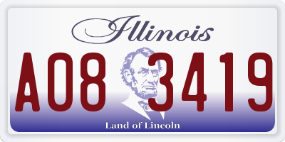 IL license plate A083419
