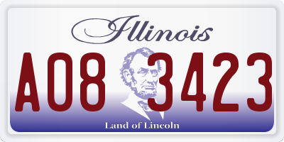 IL license plate A083423
