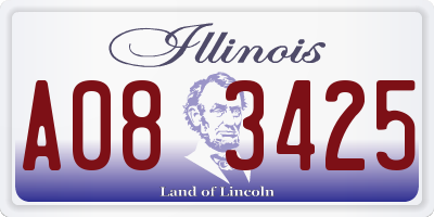 IL license plate A083425
