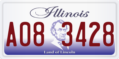 IL license plate A083428