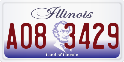 IL license plate A083429