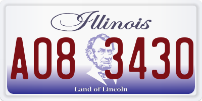 IL license plate A083430