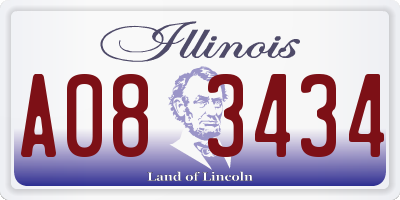 IL license plate A083434