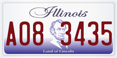 IL license plate A083435