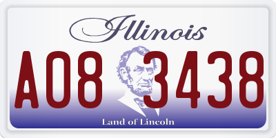IL license plate A083438