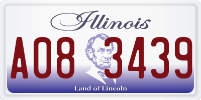 IL license plate A083439