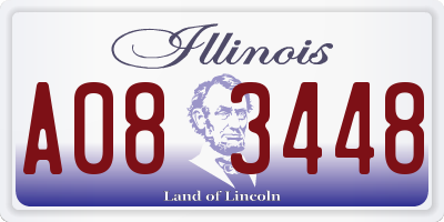 IL license plate A083448