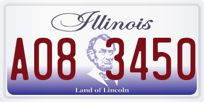 IL license plate A083450