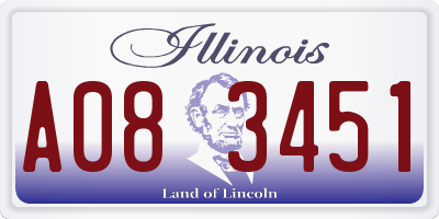 IL license plate A083451