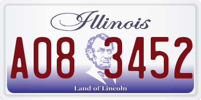IL license plate A083452