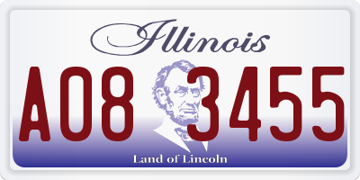 IL license plate A083455