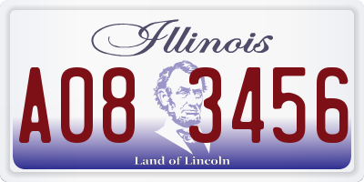 IL license plate A083456