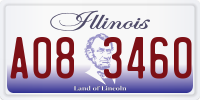 IL license plate A083460