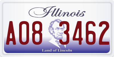 IL license plate A083462