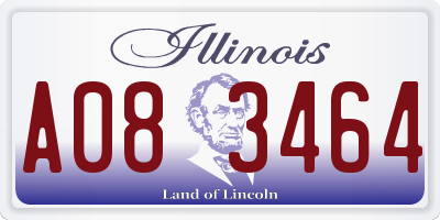 IL license plate A083464