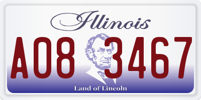 IL license plate A083467