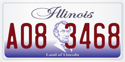 IL license plate A083468