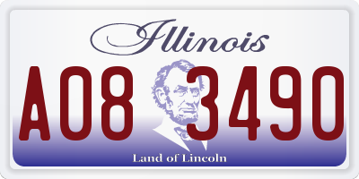 IL license plate A083490