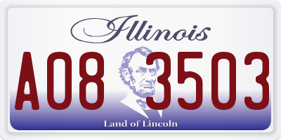 IL license plate A083503