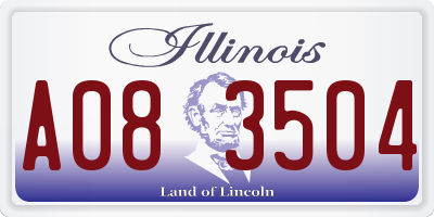 IL license plate A083504
