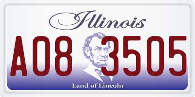 IL license plate A083505