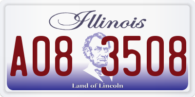 IL license plate A083508