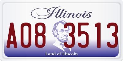 IL license plate A083513