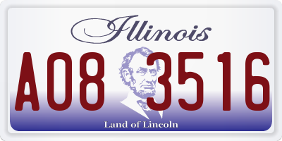 IL license plate A083516