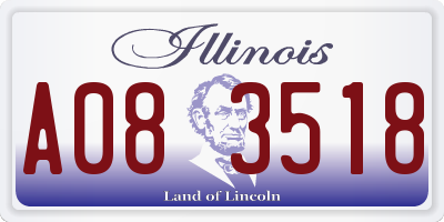 IL license plate A083518