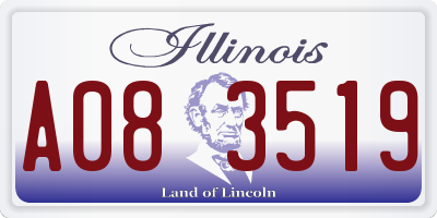IL license plate A083519