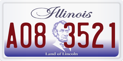 IL license plate A083521
