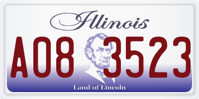 IL license plate A083523