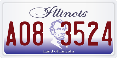IL license plate A083524
