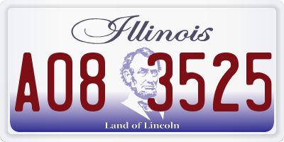 IL license plate A083525