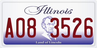 IL license plate A083526