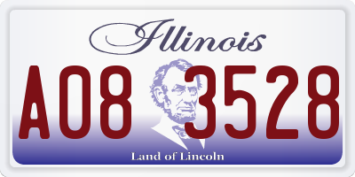 IL license plate A083528
