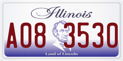 IL license plate A083530