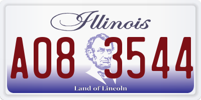 IL license plate A083544