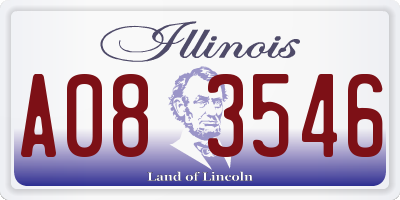 IL license plate A083546