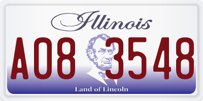 IL license plate A083548
