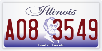 IL license plate A083549