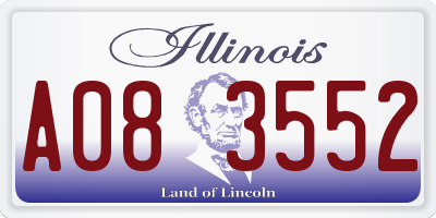 IL license plate A083552