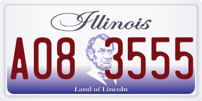 IL license plate A083555