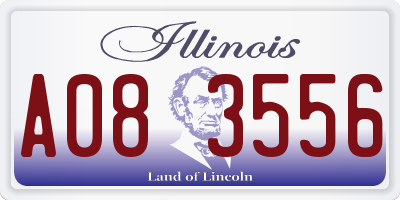 IL license plate A083556