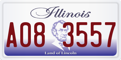 IL license plate A083557