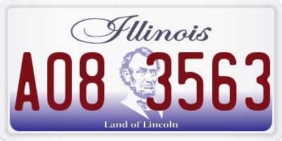 IL license plate A083563