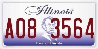 IL license plate A083564