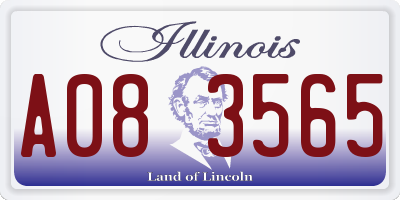 IL license plate A083565
