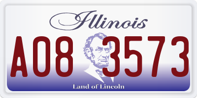 IL license plate A083573