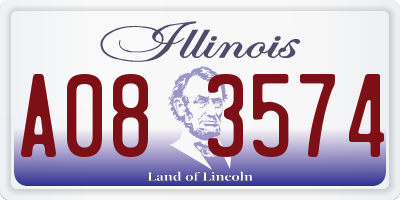IL license plate A083574